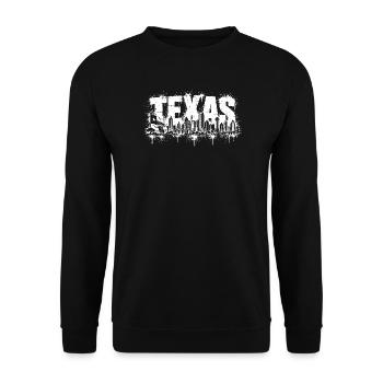 Texas Skyline Silhouette - Unisex Pullover - Schwarz - Vorne - Alina (178cm) & Michal (187cm)