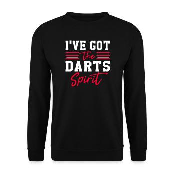 Darts Spirit – I’ve Got the Darts - Unisex Pullover - Schwarz - Vorne - Alina (178cm) & Michal (187cm)