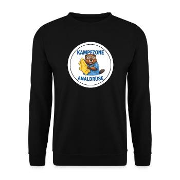 Kampfzone Analdrüse TFA Motiv - Unisex Pullover - Schwarz - Vorne - Alina (178cm) & Michal (187cm)