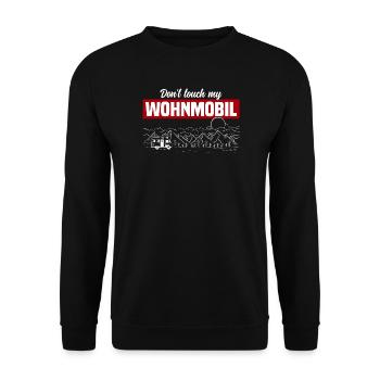 Don't Touch My Wohnmobil - Unisex Pullover - Schwarz - Vorne - Alina (178cm) & Michal (187cm)