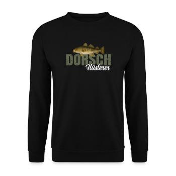 Dorsch Flüsterer - Unisex Pullover - Schwarz - Vorne - Alina (178cm) & Michal (187cm)