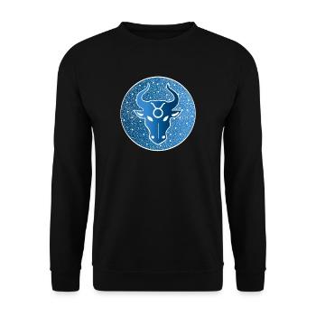 Tierkreiszeichen: Stier - Unisex Pullover - Schwarz - Vorne - Alina (178cm) & Michal (187cm)