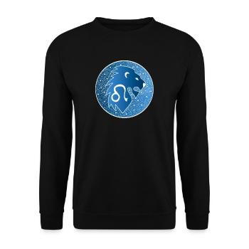 Tierkreiszeichen: Löwe - Unisex Pullover - Schwarz - Vorne - Alina (178cm) & Michal (187cm)