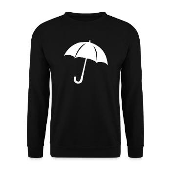 Regenschirm Regen Meteorologe Geschenk  - Unisex Pullover - Schwarz - Vorne - Alina (178cm) & Michal (187cm)