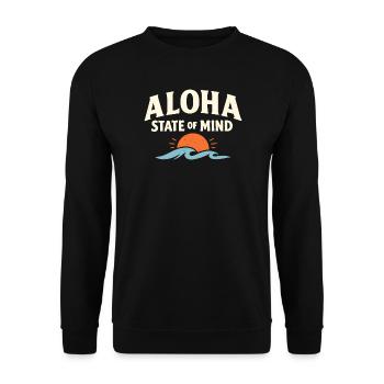 Aloha-Geisteszustand - Unisex Pullover - Schwarz - Vorne - Alina (178cm) & Michal (187cm)