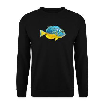Vivid Parrotfish Burst - Unisex Pullover - Schwarz - Vorne - Alina (178cm) & Michal (187cm)
