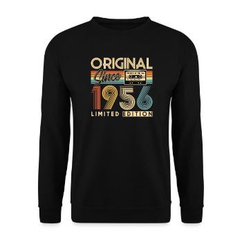 70. Geburtstag, 70 Jahre - Unisex Pullover - Schwarz - Vorne - Alina (178cm) & Michal (187cm)