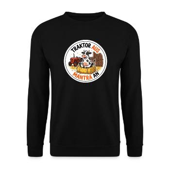 Traktor aus Mantra an Bauer Meditation T-Shirt - Unisex Pullover - Schwarz - Vorne - Alina (178cm) & Michal (187cm)