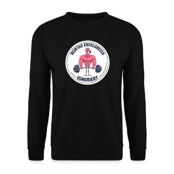 Beintag erfolgreich ignoriert Lustiges Pumper - Unisex Pullover - Schwarz - Vorne - Alina (178cm) & Michal (187cm)