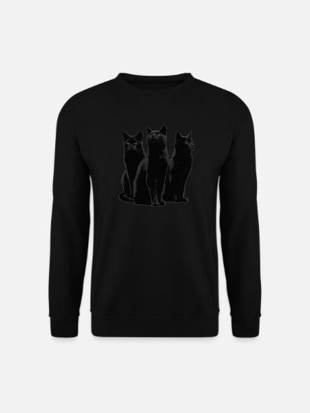 Katzen Halloween - Unisex Pullover - Schwarz