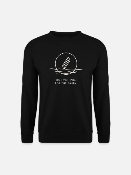 Pasta Lover Geschenk – Nur zu Besuch, wegen der Pasta - Unisex Pullover - Schwarz