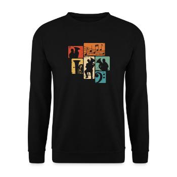 Tuba Orchester Tubist Musiker Blasmusik - Unisex Pullover - Schwarz - Vorne - Alina (178cm) & Michal (187cm)