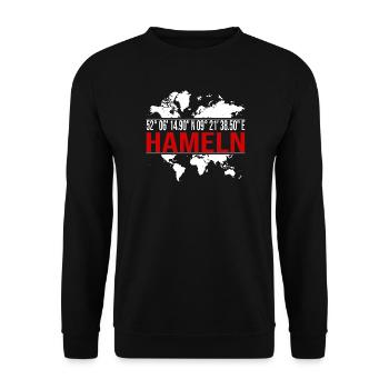 Hameln - Unisex Pullover - Schwarz - Vorne - Alina (178cm) & Michal (187cm)