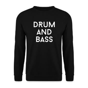Drum and Bass Bold-Logo - Unisex Pullover - Schwarz - Vorne - Alina (178cm) & Michal (187cm)