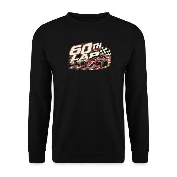 60 Geburtstag Rennfahrer Motorsport Geschenk - Unisex Pullover - Schwarz - Vorne - Alina (178cm) & Michal (187cm)