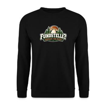 Fundstelle? Verrate ich Nicht - Unisex Pullover - Schwarz - Vorne - Alina (178cm) & Michal (187cm)