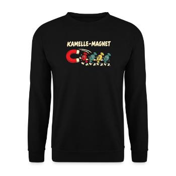 Kamelle Magnet Zoch Rosenmontag Kölner Karneval - Unisex Pullover - Schwarz - Vorne - Alina (178cm) & Michal (187cm)