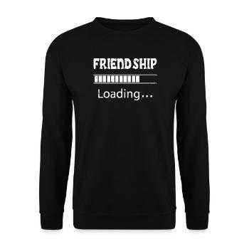 Freundschaft lädt - Unisex Pullover - Schwarz - Vorne - Alina (178cm) & Michal (187cm)