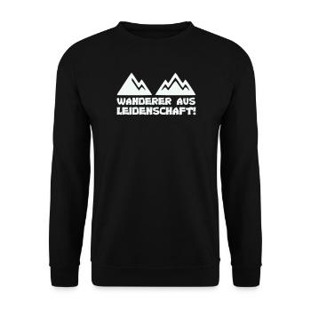Wanderer aus Leidenschaft - Unisex Pullover - Schwarz - Vorne - Alina (178cm) & Michal (187cm)