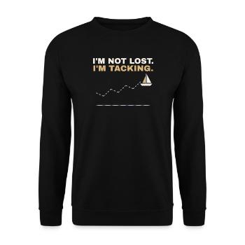 I'm Not Lost, I'm Tacking – Segler Shirt - Unisex Pullover - Schwarz - Vorne - Alina (178cm) & Michal (187cm)