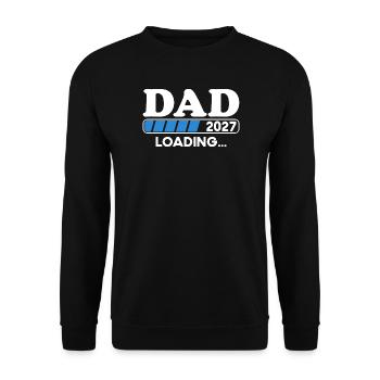 Dad Loading 2027 Schwangerschaft - Unisex Pullover - Schwarz - Vorne - Alina (178cm) & Michal (187cm)