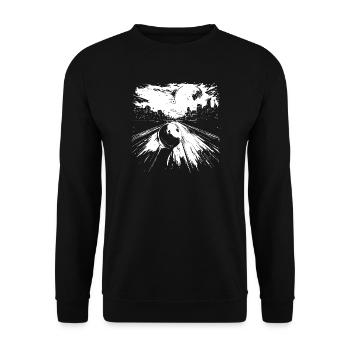 Bowling Grafik - Unisex Pullover - Schwarz - Vorne - Alina (178cm) & Michal (187cm)