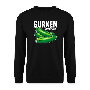 Gurken Flüsterer - Unisex Pullover - Schwarz - Vorne - Alina (178cm) & Michal (187cm)