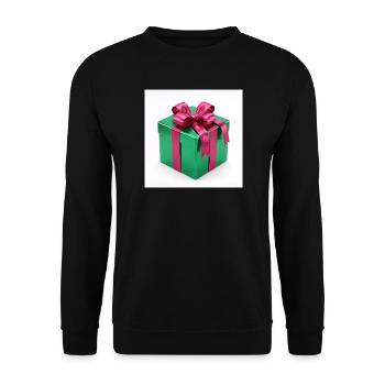 Grünes Geschenkpaket - Unisex Pullover - Schwarz - Vorne - Alina (178cm) & Michal (187cm)