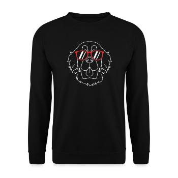 Neufundländer - Unisex Pullover - Schwarz - Vorne - Alina (178cm) & Michal (187cm)