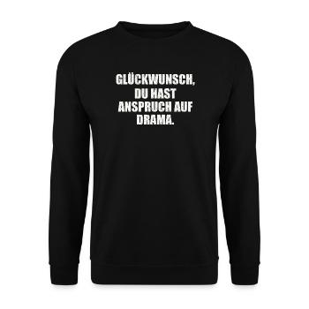 Sarkasmus - Unisex Pullover - Schwarz - Vorne - Alina (178cm) & Michal (187cm)