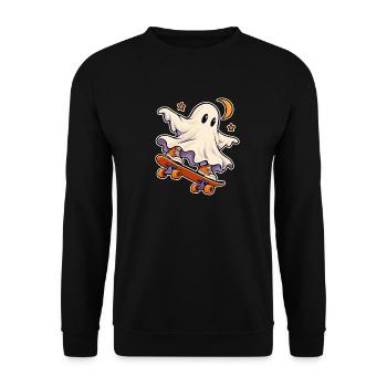 Skateboard Sprite - Unisex Pullover - Schwarz - Vorne - Alina (178cm) & Michal (187cm)
