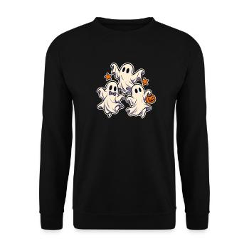 Drei tanzende Geister - Unisex Pullover - Schwarz - Vorne - Alina (178cm) & Michal (187cm)