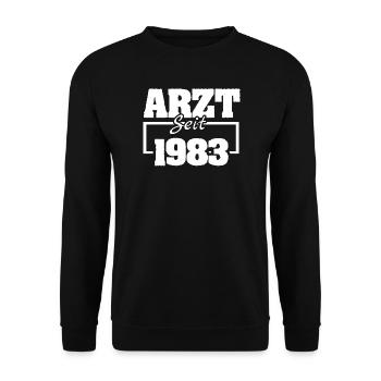 Arbeitsmediziner 19 - Unisex Pullover - Schwarz - Vorne - Alina (178cm) & Michal (187cm)
