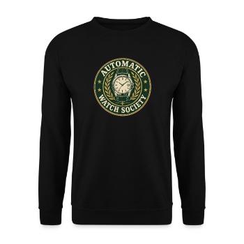 Automatik Uhr Mechanische Watch - Unisex Pullover - Schwarz - Vorne - Alina (178cm) & Michal (187cm)