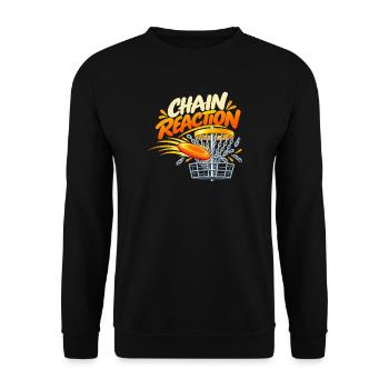 Kettenreaktion Disc Golf - Unisex Pullover - Schwarz - Vorne - Alina (178cm) & Michal (187cm)