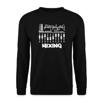 Mixing Studio Vibes - Unisex Pullover - Schwarz - Vorne - Alina (178cm) & Michal (187cm)