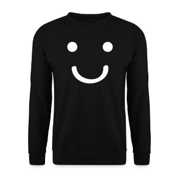 Smileface - Unisex Pullover - Schwarz - Vorne - Alina (178cm) & Michal (187cm)