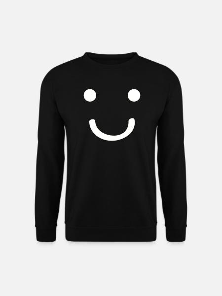 Smileface - Unisex Pullover - Schwarz
