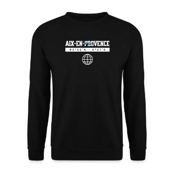 Aix-en-Provence Frankreich Koordinaten Reise - Unisex Pullover - Schwarz - Vorne - Alina (178cm) & Michal (187cm)