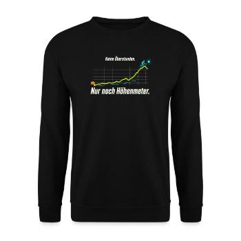 Rentner Fahrrad Ruhestand Radfahren - Unisex Pullover - Schwarz - Vorne - Alina (178cm) & Michal (187cm)