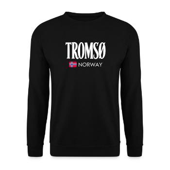 Tromso - Norway - Norwegen - Norge - Tromsø - Unisex Pullover - Schwarz - Vorne - Alina (178cm) & Michal (187cm)