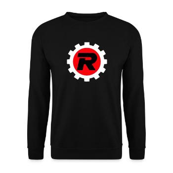 REVOLT™ ITALIEN Ausrüstung in SCHWARZ+WEISS+ROT - Unisex Pullover - Schwarz - Vorne - Alina (178cm) & Michal (187cm)
