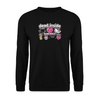 Süßes urbanes Punk-Herz - Unisex Pullover - Schwarz - Vorne - Alina (178cm) & Michal (187cm)