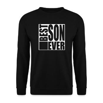 Bester Sohn Geschenk - Unisex Pullover - Schwarz - Vorne - Alina (178cm) & Michal (187cm)
