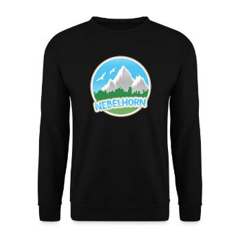 Berg Nebelhorn - Unisex Pullover - Schwarz - Vorne - Alina (178cm) & Michal (187cm)