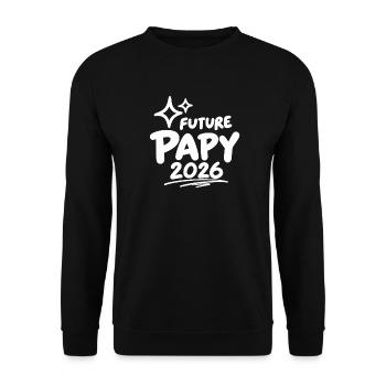 Zukünftiger Opa 2026 - Unisex Pullover - Schwarz - Vorne - Alina (178cm) & Michal (187cm)