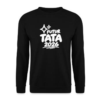 Zukünftige Tante 2026 - Unisex Pullover - Schwarz - Vorne - Alina (178cm) & Michal (187cm)