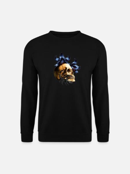 Dark Botanical Skorpion Totenkopf Shirt - Unisex Pullover - Schwarz