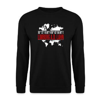 Limburg an der Lahn - Unisex Pullover - Schwarz - Vorne - Alina (178cm) & Michal (187cm)