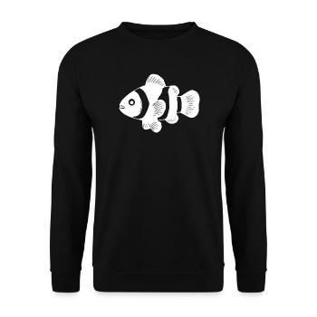 Clownfisch Anemonenfisch Geschenk Taucher  - Unisex Pullover - Schwarz - Vorne - Alina (178cm) & Michal (187cm)